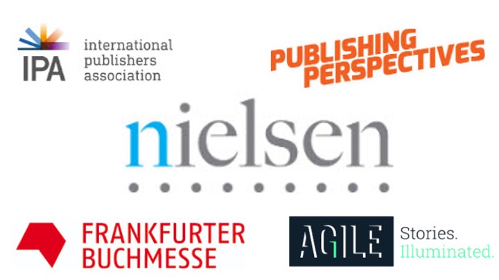 Logo cloud including Nielsen, IPA, Frankfurt Book Fair, Publishing Perspectives and Agile