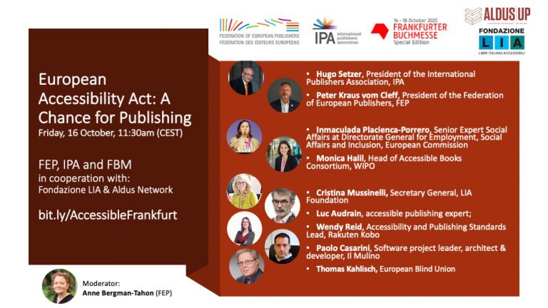 Event Flyer - European Accessibility Act (EAA): a chance for publishers