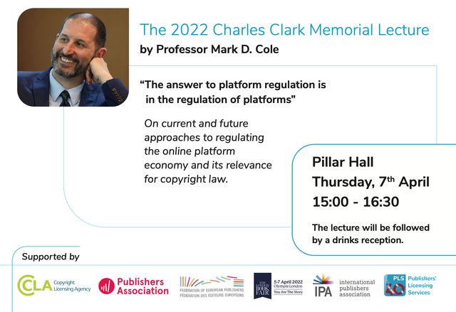 Charles Clark Memorial Lecture Flyer featuring Professor Mark D. Cole