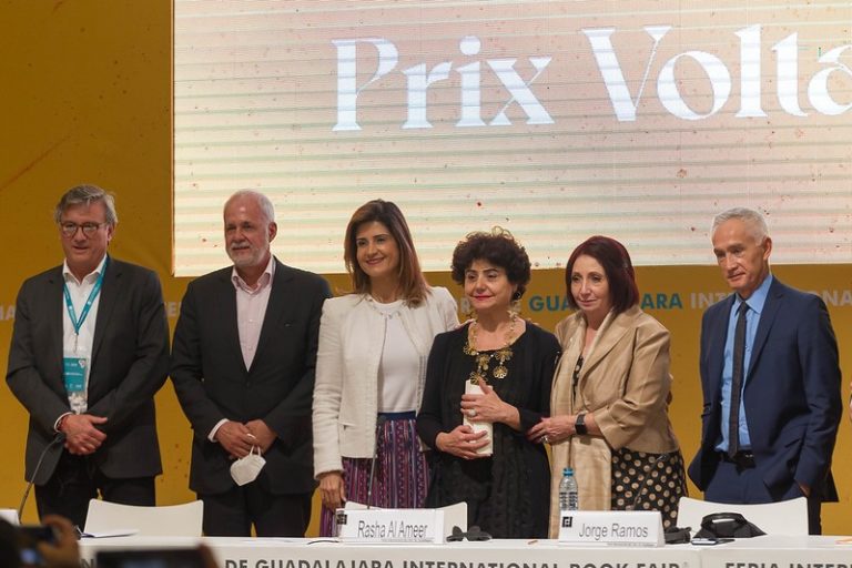 Raúl Padilla, second from left, at the 2021 IPA Prix Voltaire Ceremony
