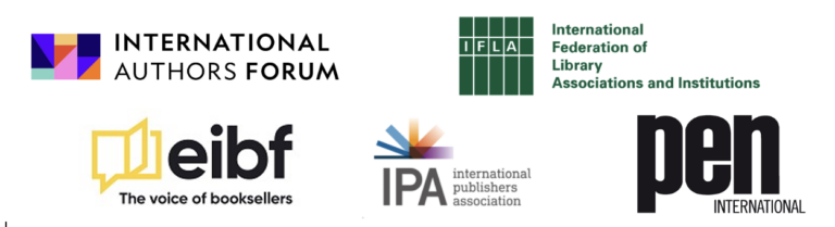 Logo composite IPA, IFLA, EIBF, IAF, PEN International